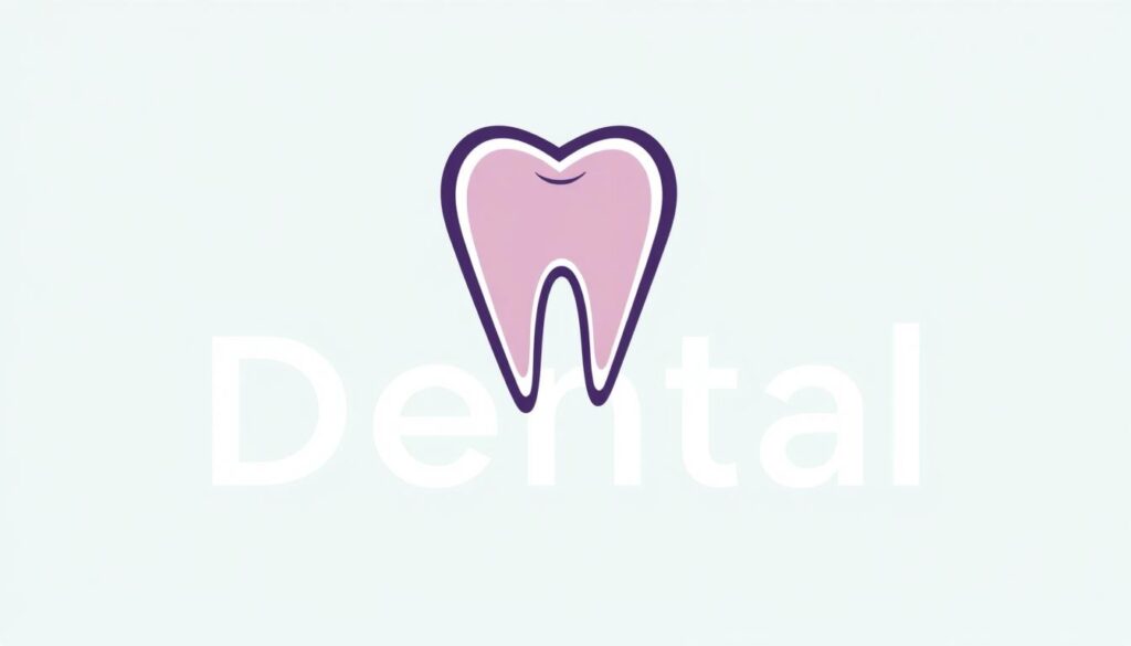 Generate an image of a modern dental logo design that incorporates soothing colors and clean typography.