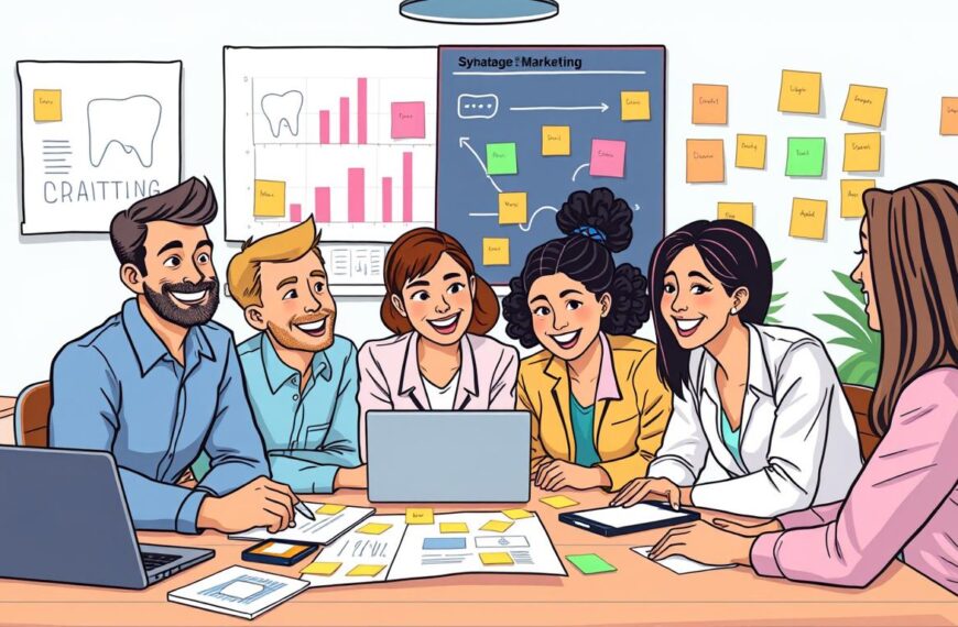 Image of a dental practice marketing team brainstorming