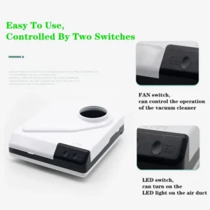 Portable Dental Dust Collector – Small Vacuum Cleaner with LED Lights for Dental Labs - Image 8