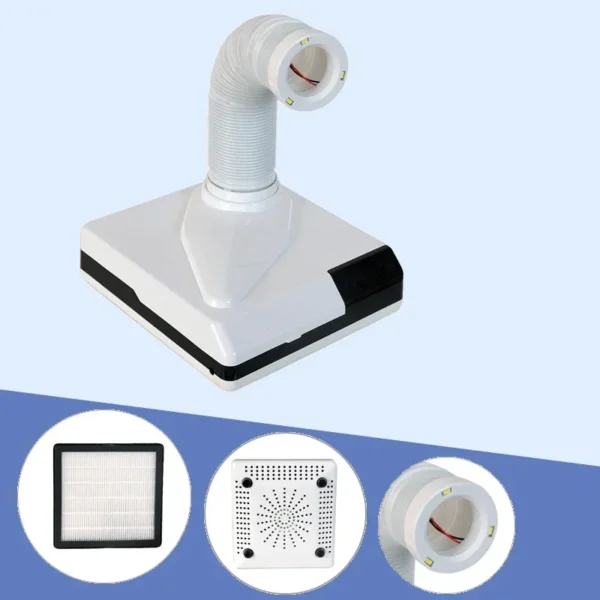 Portable Dental Dust Collector – Small Vacuum Cleaner with LED Lights for Dental Labs - Image 1