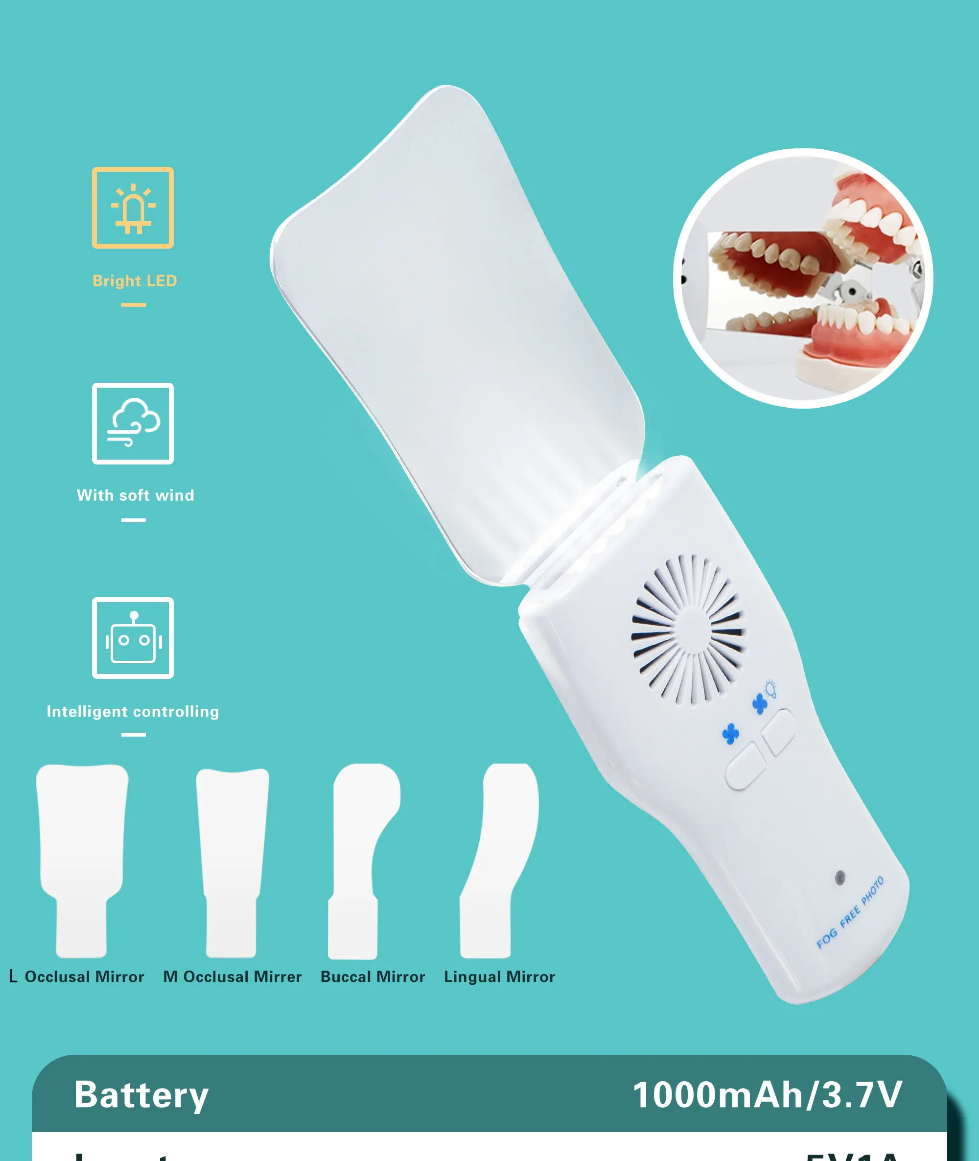 Anti Fog LED Intraoral Mirror – Stainless Steel Dental Photography Mirror - Image 18