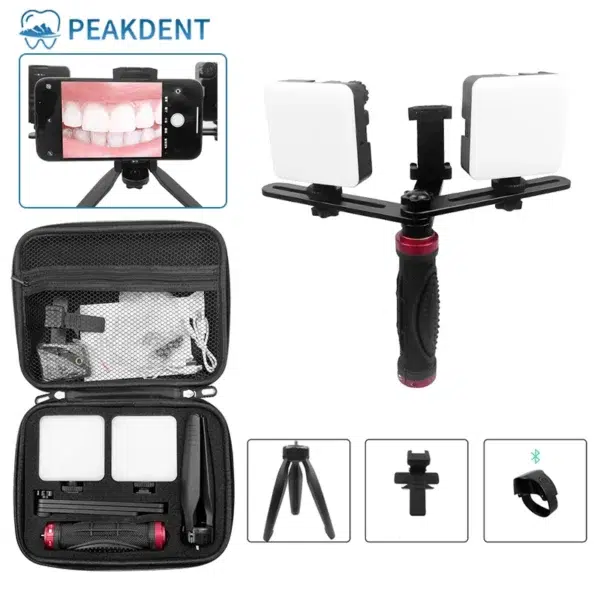 Dental Photography Flash Light Kit – 2-in-1 LED Oral and Mobile Fill Light for Dentists - Image 1